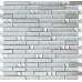 Silver Stainless Steel Tile Crystal Glass Backsplash Metallic Tiles Rhinestone Mosaic Bathroom Tile